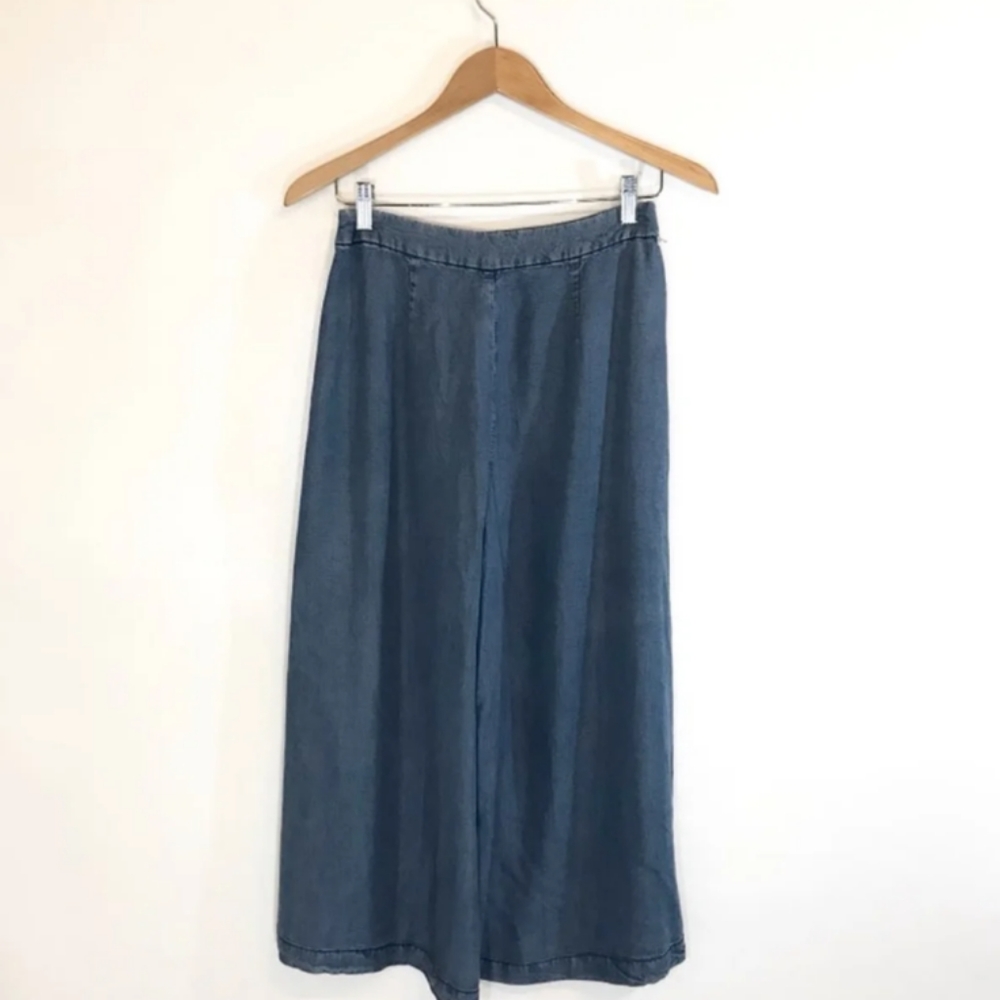 Free People Wide Leg Denim Pants - Picture 2 of 4